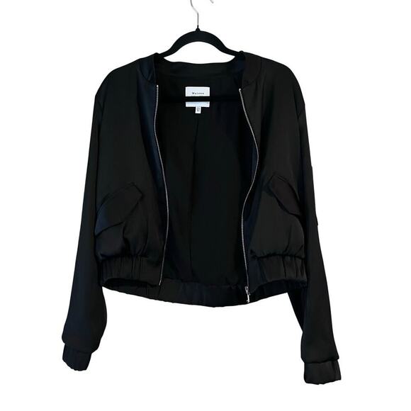 Maison d' Amelie Jackets & Blazers - Madison d’Amelie Satin Sheen Bomber Jacket Lightweight Small Women’s